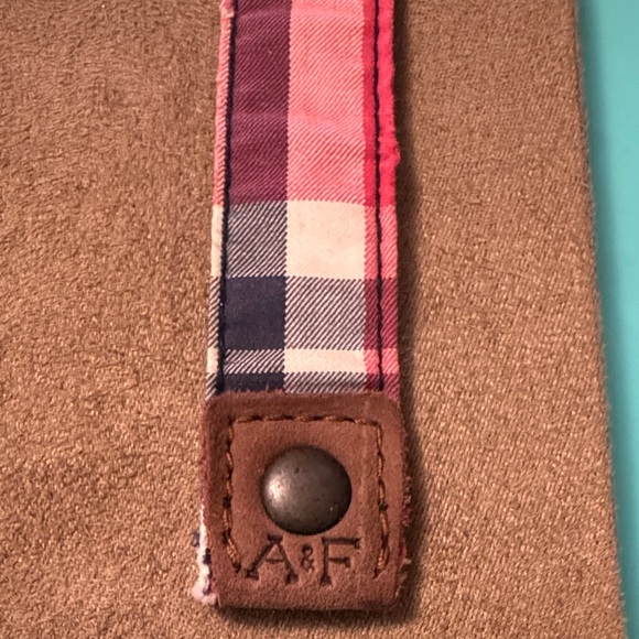 Abercrombie & Fitch Red and Blue Checkered Bracelet - Picture 2 of 2
